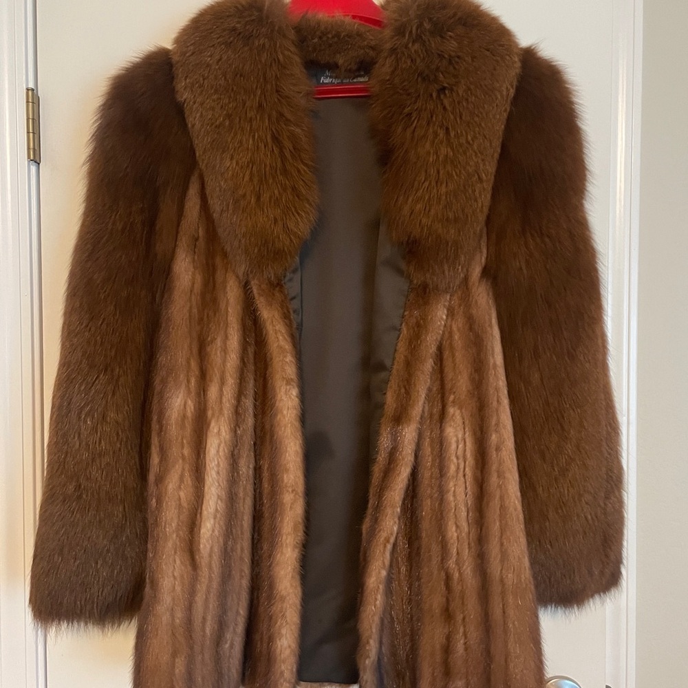 Brown Fur Coat - Vintage Women's Fur Jacket — Mink and Fox